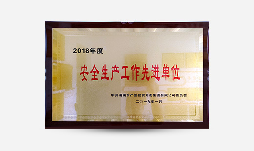 2018年度安全生產(chǎn)工作先進單位